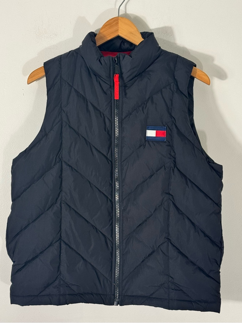 Tommy Hilfiger 2000 Y2K Vintage Down Feather/Waterfowl Black Puffer Vest Size L